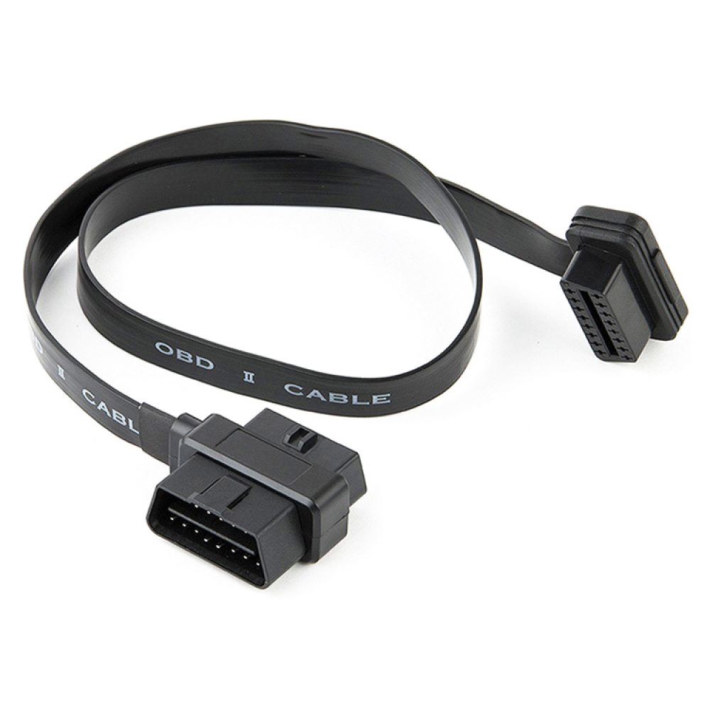 2 in 1 OBD Male to Female extension flat adapter Cable